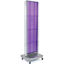 Global Approved 700258-PUR Pegboard Floor Stand W/5