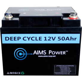 AIMS Power LFP12V50A Power Lithium Iron LiFePO4 12V Battery 50 AH LFP12V50A