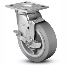Colson® 4 Series Swivel Plate Caster 4.05109.459 BRK7 Rubber Top Lock Brake 5