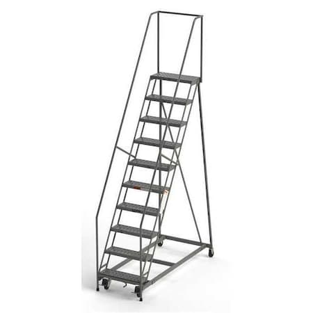 Industrial Rolling Ladder, 10 Steps, 24