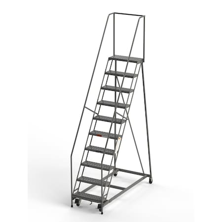 Industrial Rolling Ladder, 10 Steps, 24