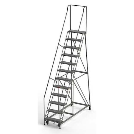 Industrial Rolling Ladder, 12 Steps, 24