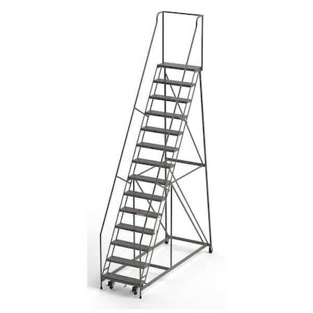 Industrial Rolling Ladder, 14 Steps, 30