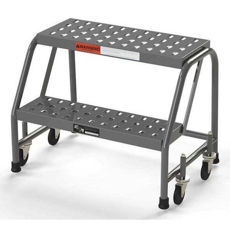 Industrial Step Stool, 2 Steps, 24