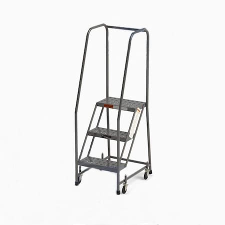 Industrial Step Stool, 3 Steps, 16