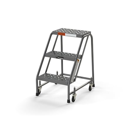 Industrial Step Stool, 3 Steps, 16