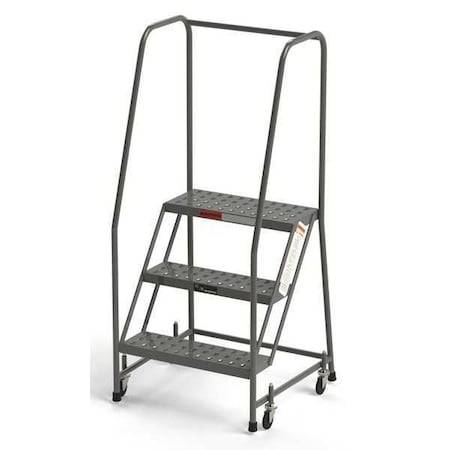 Industrial Step Stool, 3 Steps, 24