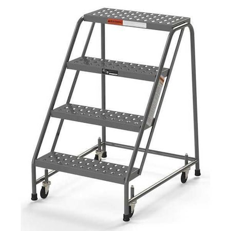 Industrial Rolling Ladder, 4 Steps, 24