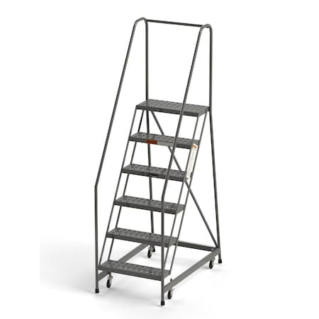 Industrial Rolling Ladder, 6 Steps, 24