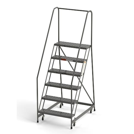 Industrial Rolling Ladder, 6 Steps, 30