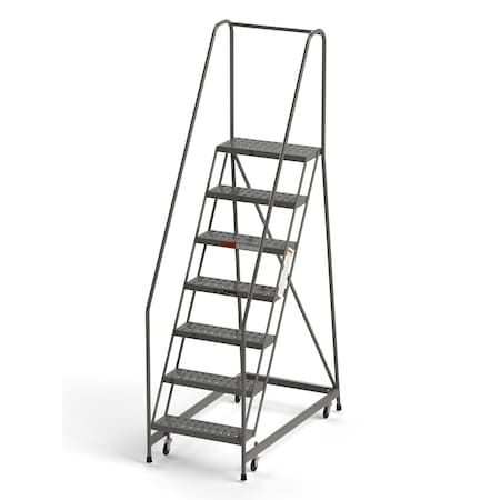 Industrial Rolling Ladder, 7 Steps, 24