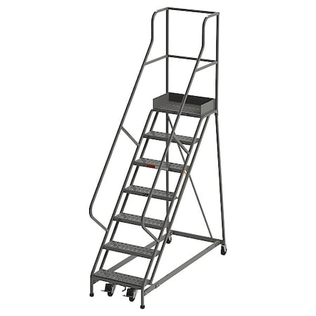 112 in H Steel Rolling Ladder, 7 Steps, 450 lb Load Capacity MPN:CA-Z027