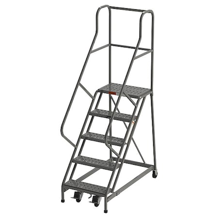 92 in H Steel Rolling Ladder, 5 Steps, 450 lb Load Capacity MPN:CA-Z034