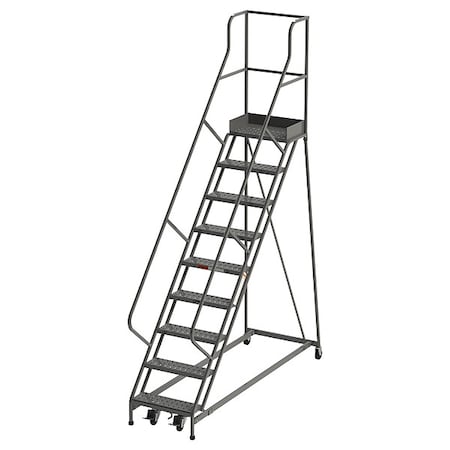 11 ft H Steel Rolling Ladder, 9 Steps, 450 lb Load Capacity MPN:CA-Z059