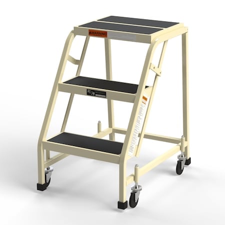 Office Rolling Ladder, 3 Steps, 30