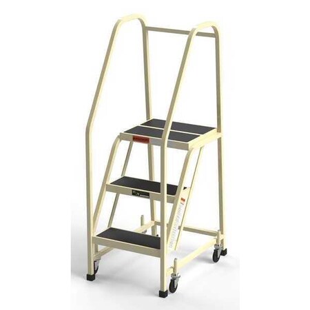 54 in H Steel Rolling Ladder, 3 Steps, 450 lb Load Capacity MPN:F005