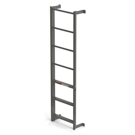 Fixed Dock Ladder, Side Step, 3 Steps, 7 Rungs, Overall Length 6'6