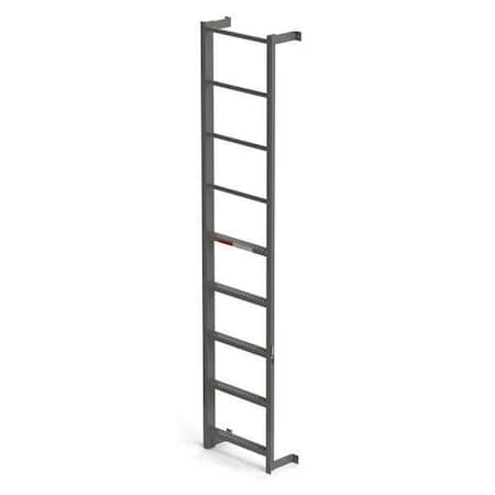 Fixed Dock Ladder, Side Step, 5 Steps, 9 Rungs, Overall Length 8'6