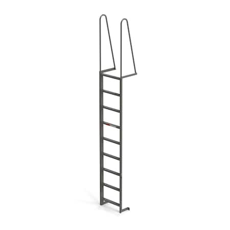 Fixed Dock Ladder, Walk Through, 9 Steps, Top Step Height 8'6