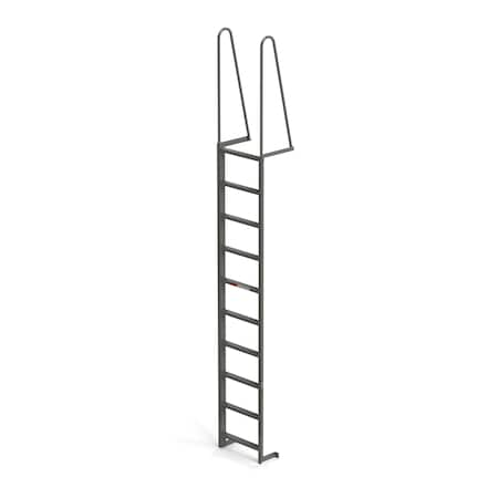 Fixed Dock Ladder, Walk Through, 10 Steps, Top Step Height 9'6