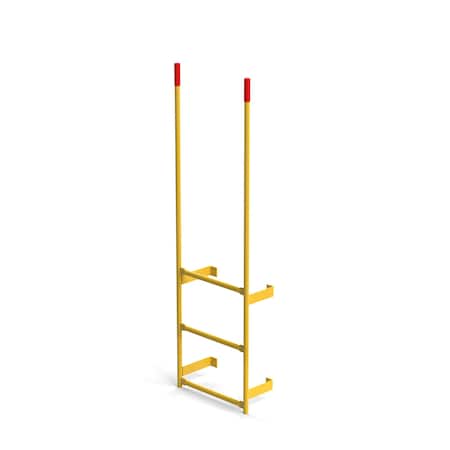 Walk Through Dock Ladder, Wall Mount, 3 Rungs, 2'2