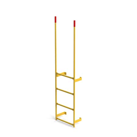 Walk Through Dock Ladder, Wall Mount, 4 Rungs, 3'2