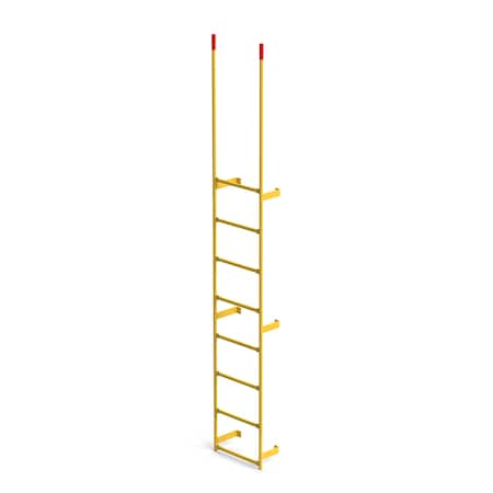 Walk Through Dock Ladder, Wall Mount, 8 Rungs, 7'2