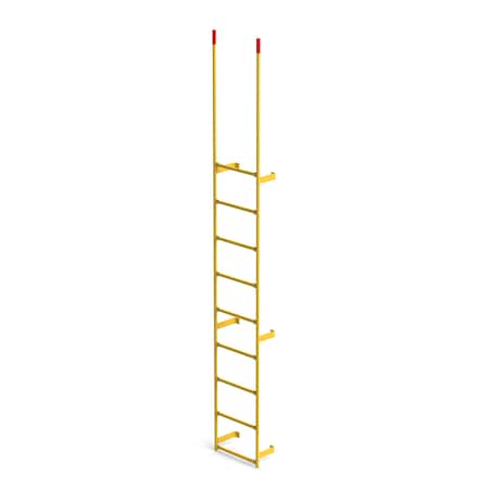 Walk Through Dock Ladder, Wall Mount, 9 Rungs, 8'2