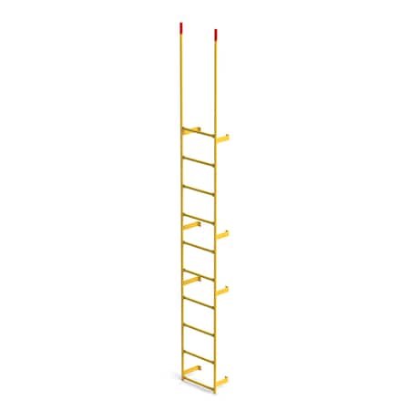 Walk Through Dock Ladder, Wall Mount, 10 Rungs, 9'2