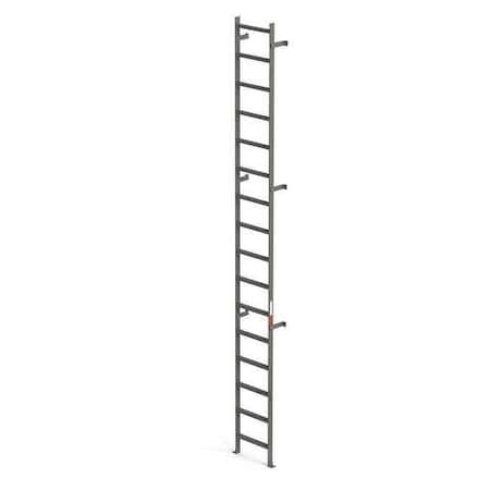 Vertical Ladder, 16 Rungs, 16 ft. Overall Height, 16