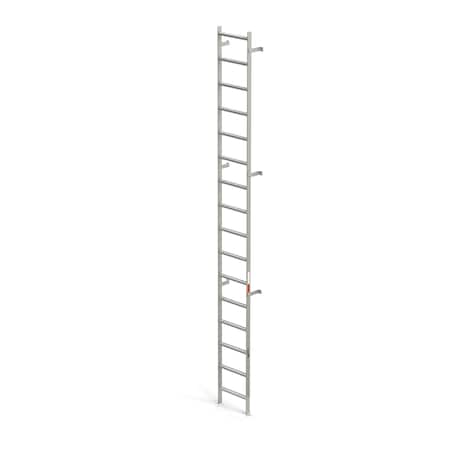 Vertical Ladder, 16 Rungs, 16 ft. Overall Height, 16