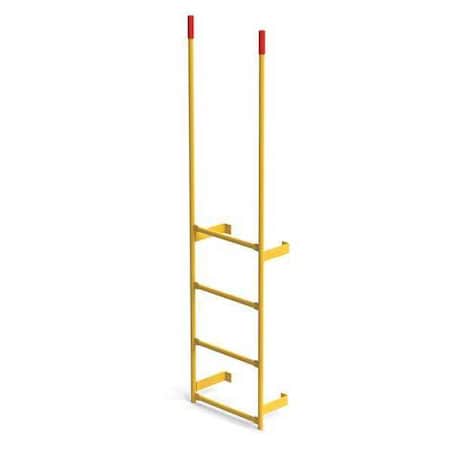 Dock Ladder, Wall Mount, Steel, 6 ft., 8