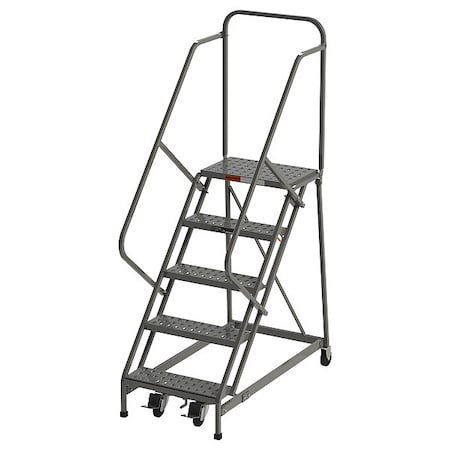 86 in H Steel Rolling Ladder, 5 Steps, 450 lb Load Capacity MPN:Z025