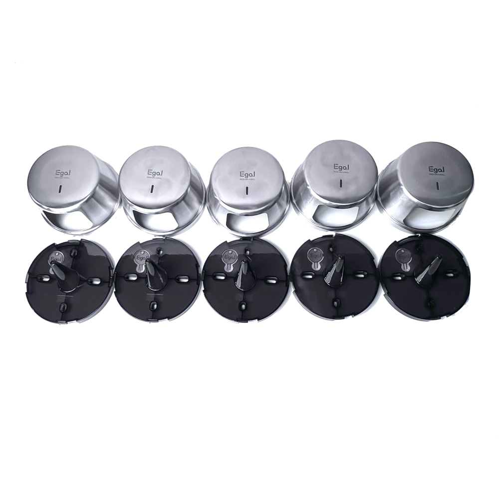 Egal Stainless Steel Dispensers, 6-3/4in x 3-1/2in, Silver, 5 Dispensers Per Pack MPN:3102