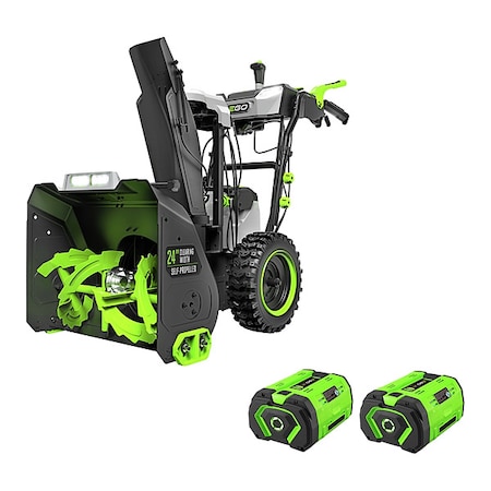 Cordless Walk-Behind Snow Blower Kit, 24 in Clearing Path, 11 in Auger Diameter MPN:SNT2416
