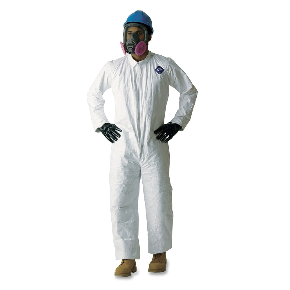 DuPont Tyvek TY120S Protective Overalls, Large, White, Carton Of 25 MPN:120SWHLG00