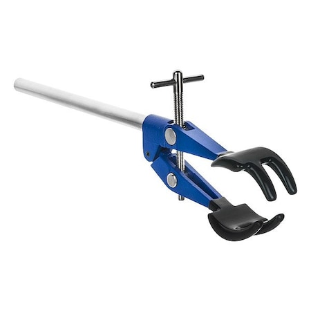 Lab Clamp on Rod, 4 Finger Prong, Vinyl Coated, 4.1