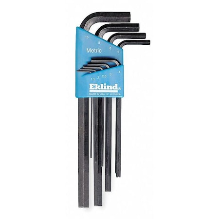 9 Piece Metric L-Shape Hex Key Set, 11609 MPN:11609