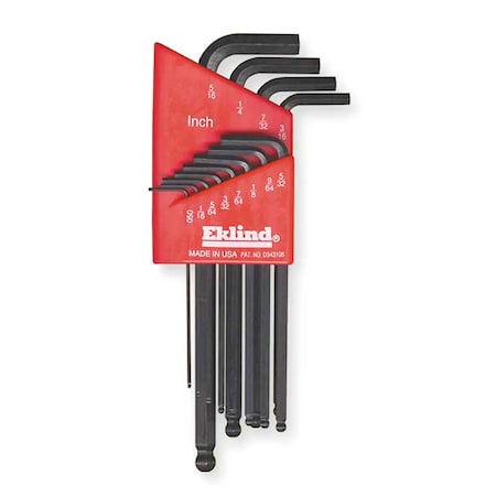 12 Piece SAE L-Shape Hex Key Set, 13212 MPN:13212
