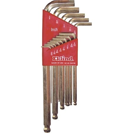 13 Piece SAE L-Shape Hex Key Set, 13413 MPN:13413