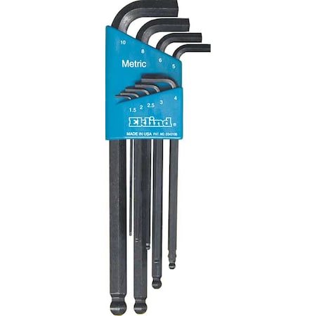 9 Piece Metric L-Shape Hex Key Set, 13509 MPN:13509