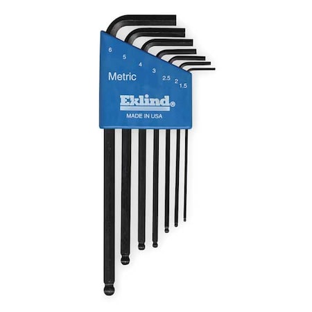 7 Piece Metric L-Shape Hex Key Set, 13607 MPN:13607