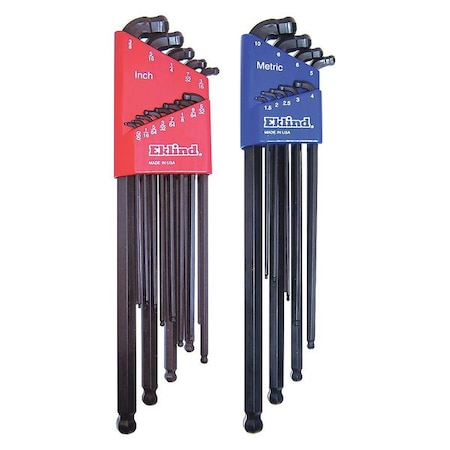 22 Piece Metric/SAE L-Shape Hex Key Set, 17222 MPN:17222