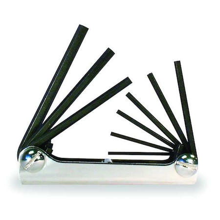 9 Piece SAE Fold-Up Hex Key Set, 20911 MPN:20911