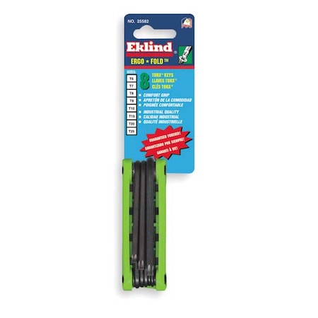 8 Piece Torx? Fold-Up Torx? Key Set, 25582 MPN:25582
