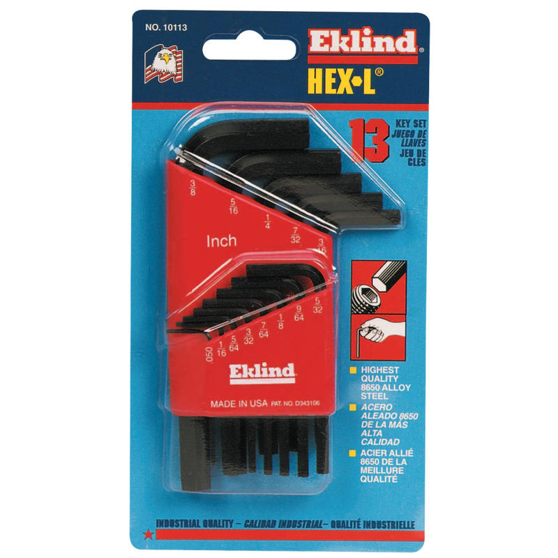 Eklind 13-Piece Short Arm L Hex Key Set MPN:269-10113