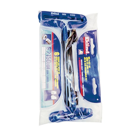 8 Piece Metric T-Shape Hex Key Set, 55168 MPN:55168