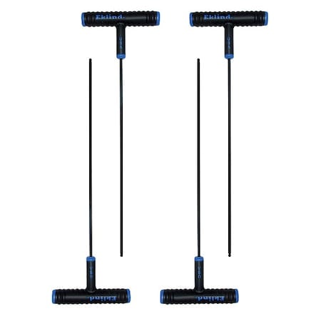 Metric Plain Ball Hex Key Hex Key, 6 mm Tip Size, 9 in Long, 4 in Short, 4 PK MPN:64860