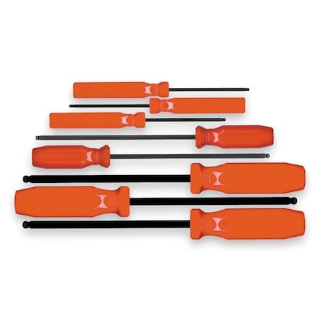 8 Piece SAE Long Handle Hex Key Set, 90108 MPN:90108