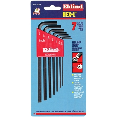 7PC. Inch L-Wrench Hex Key Set Long Arm MPN:10207